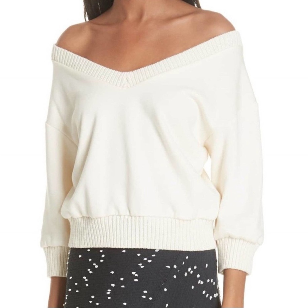 3.1 Phillip Lim French Terry Crop Sweater Small Revolve Vici